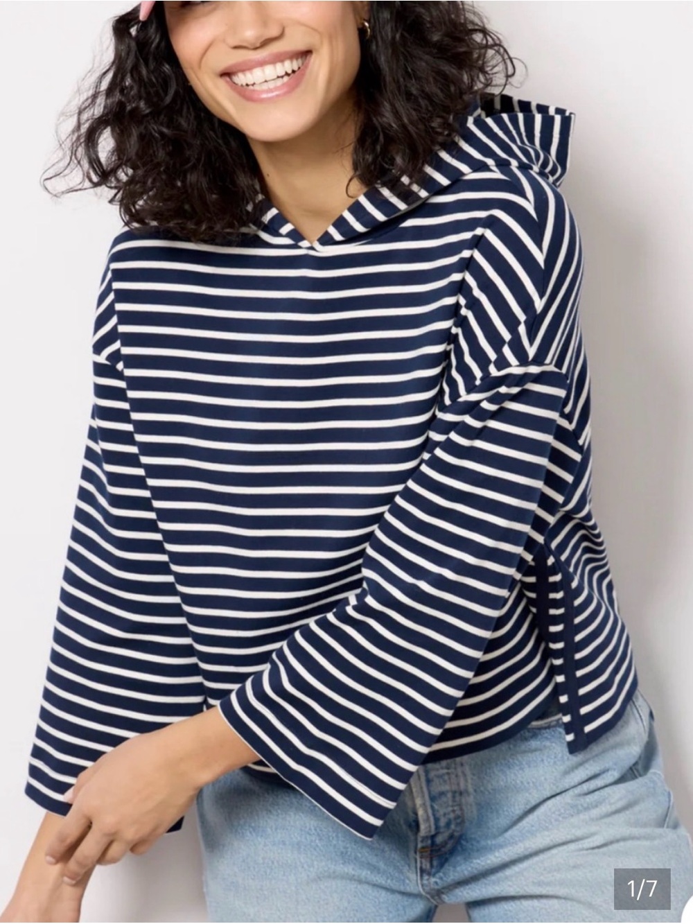Evereve stripped hoodie